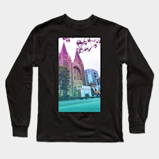 Beautiful Pastel Brisbane City Church Long Sleeve T-Shirt
